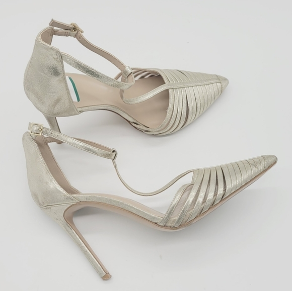Mix No. 6 Shoes - Mix No. 6 Strappy Heels Women's 9.5M Champagne Gold Metallic. Please see photos